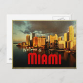 Miami Florida Skyline Postkarte (Vorne/Hinten)