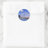 Miami, Florida Skyline Runder Aufkleber (Tasche)