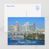 Miami Florida Skyline und Harbour Postcard Postkarte (Vorne/Hinten)
