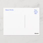 Miami Florida Skyline und Harbour Postcard Postkarte (Rückseite)