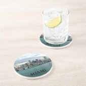 Miami Florida Skyline-Untersetzer Untersetzer (Seite)