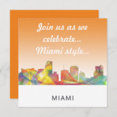 MIAMI FLORIDA SKYLINE WB1 EINLADUNG (Vorne/Hinten)