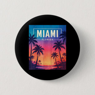 Miami Florida Sonnenuntergang - Ich liebe Miami Be Button