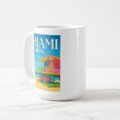 Miami Florida South Beach Life Garde Art Deco Kaffeetasse (Vorderseite Links)