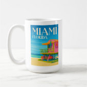 Miami Florida South Beach Life Garde Art Deco Kaffeetasse (Links)