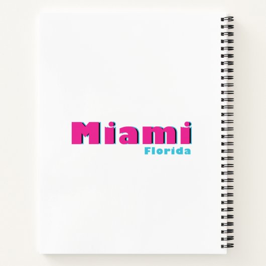Miami, Florida Spiral Notebook Notizblock (Rückseite)