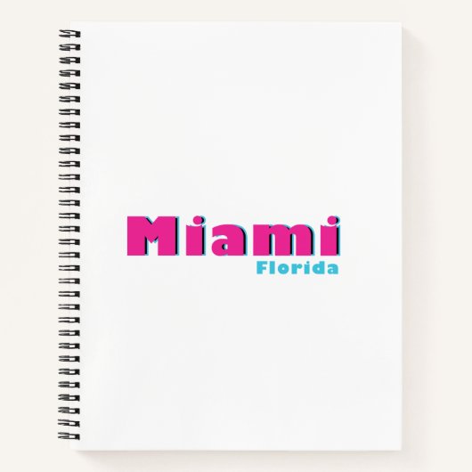 Miami, Florida Spiral Notebook Notizblock (Vorderseite)