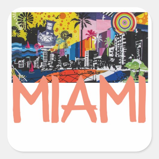 Miami Florida Stickers (Vorderseite)