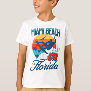 Miami Florida Strand Surfen Sommer Urlaub Vintage T-Shirt