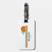 Miami Florida Sun Palm Trees Gepäckanhänger (Rückseite vertikal)