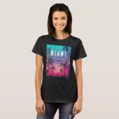 Miami Florida Sunset I Liebe Miami Beach Souvenir T-Shirt (Vorne ganz)
