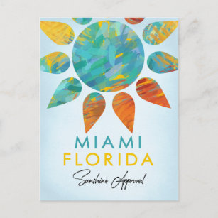 Miami Florida Sunshine Travel Postkarte
