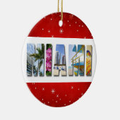 Miami Florida Travel Foto Weihnachten Keramik Ornament (Rechts)