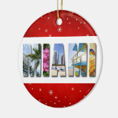 Miami Florida Travel Foto Weihnachten Keramik Ornament (Links)