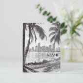 Miami Florida Travel Postkarte (Stehend Vorderseite)