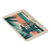 Miami Florida Travel South Beach Minimalist Retro Magnet (Rechte Seite)