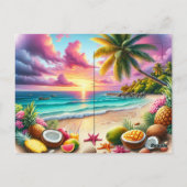 Miami Florida tropische Postkarte (Rückseite)