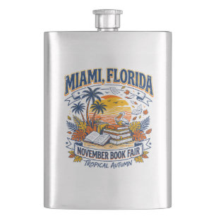 Miami Florida Tropischer Herbst Buchmesse Flachmann