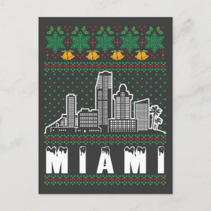 Miami Florida Ugly Christmas Postkarte