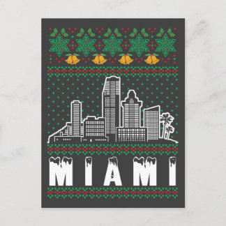 Miami Florida Ugly Christmas Postkarte