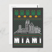 Miami Florida Ugly Christmas Postkarte (Vorne/Hinten)
