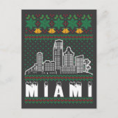 Miami Florida Ugly Christmas Postkarte (Vorderseite)