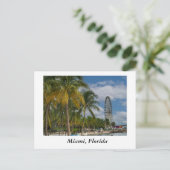 Miami Florida und Biscayne Bay Postkarte (Stehend Vorderseite)