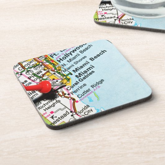 Miami, Florida Untersetzer (Linke Seite)