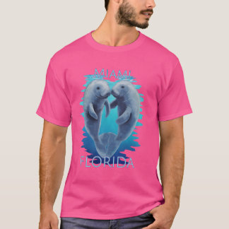 Miami Florida Urlaub Niedlich Manatees Sea Cow T-Shirt