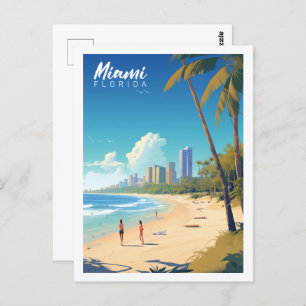 Miami Florida USA Famous Travel Place Postkarte
