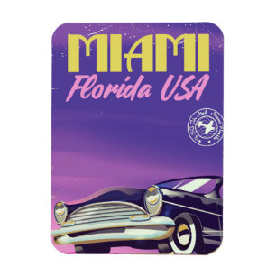 Miami Florida USA Vintage-Plakat Magnet