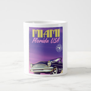 Miami Florida USA Vintage Poster Jumbo-Tasse