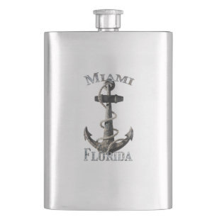 Miami Florida Vacation Nautical Anchor Sailing Flachmann