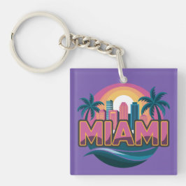 Miami Florida Vereinigte Staaten Schlüsselanhänger