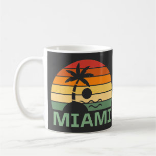 Miami Florida Vintag Palm Trees Summer Beach Kaffeetasse