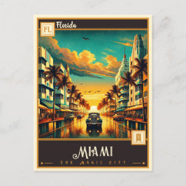 Miami, Florida | VINTAG Postkarte
