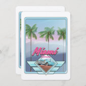 Miami Florida Vintage Reiseplakat (Vorne/Hinten)