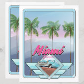 Miami Florida Vintage Reiseplakat (Vorne/Hinten)