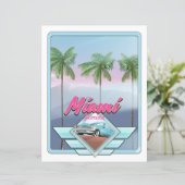 Miami Florida Vintage Reiseplakat (Stehend Vorderseite)