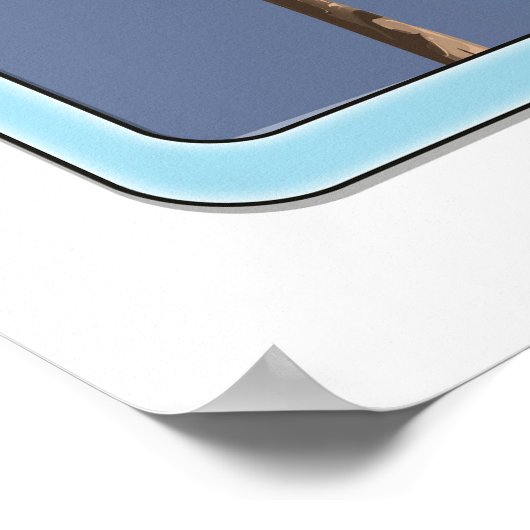 Miami Florida Vintage Reiseplakat Poster (Ecke)