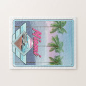 Miami Florida Vintage Reiseplakat Puzzle (Horizontal)