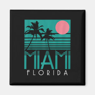 Miami Florida Vintage Retro Palmen Strand Sommer Magnet