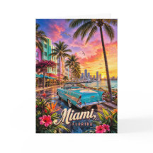 Miami Florida Waterfront-Sonnenuntergang
