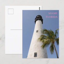 Miami Florida White Cape Florida Lighthouse Postkarte