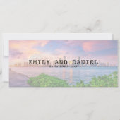 Miami Florida Zielort Boarding Pass Wedding Einladung (Rückseite)