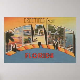 Miami, FloridaGroße BriefszenenMiami, FL 2 Poster