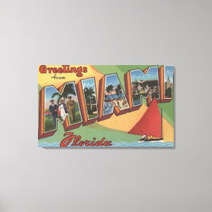 Miami, FloridaLarge Buchstabe ScenesMiami, FL Leinwanddruck
