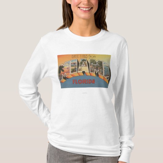 Miami, FloridaLarge Buchstabe ScenesMiami, FL T-Shirt (Vorderseite)