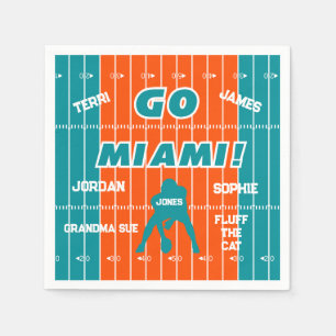 Miami Football Fan Paper Napkin Serviette