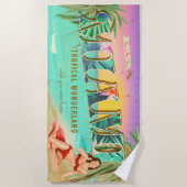 Miami Fun im Sonnenhandtuch Strandtuch (Vorderseite)